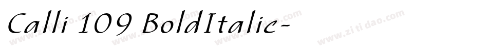 Calli 109 BoldItalic字体转换